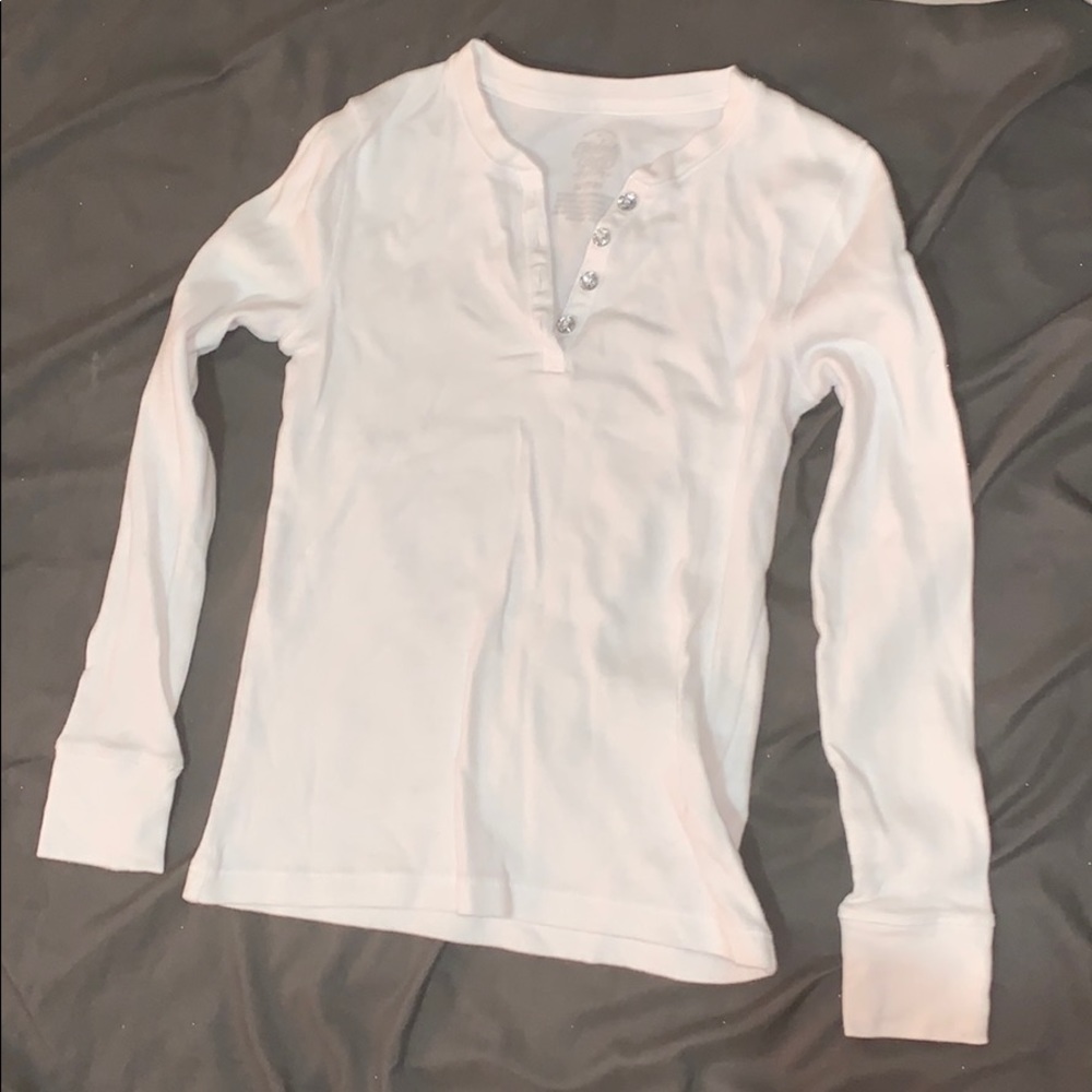 White long sleeve girls shirt - Picture 1 of 3